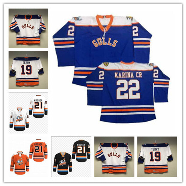 Custom CCM San Diego Gulls third Hockey Jersey Troy Terry Dean Boylan Deven Sideroff Jaycob Megna Jamie Drysdale Sam Carrick Mark STITT WIDEMAN 21 W
