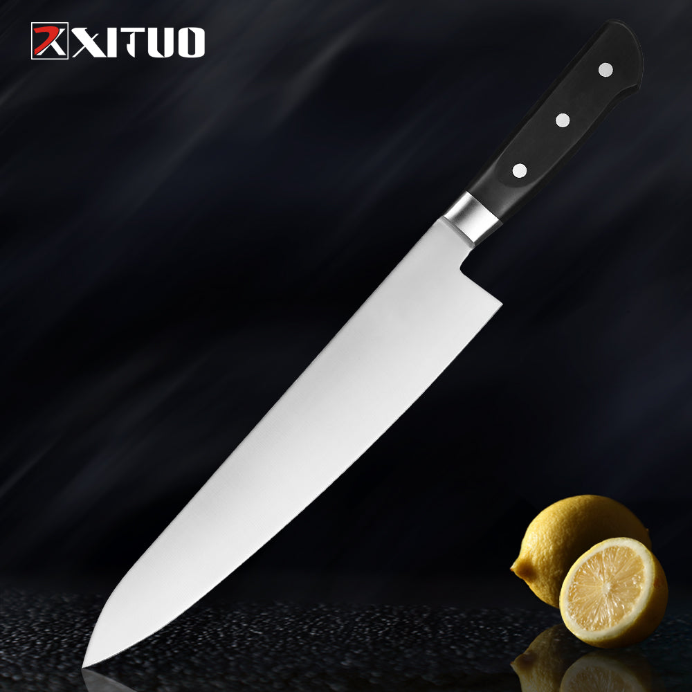 XITUO 11 Inch Chef Knife Top Quality 4Cr13 Stainless Steel Kitchen Knives Vegetable Slicing Cutting Meat Slicer Gyuto Knives