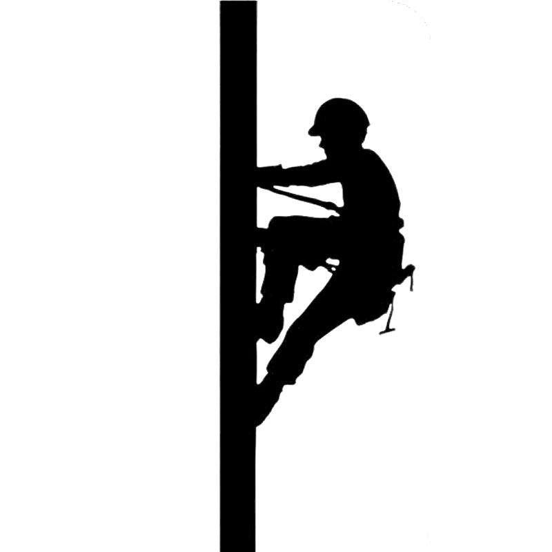 Electrician Power Pole Fun Stickers Fashion Car Window Decoration Personality Waterproof Decals Black-white, 15cm*5cm