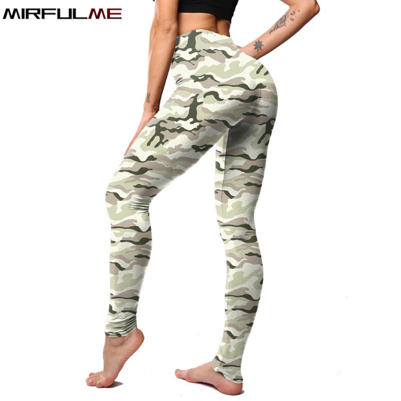 Camouflage Print Leggings Women Yoga Pants Female Elastic Sport Leggins Quick Dry Capris Running Trousers Gym Fitness Tights Outfit