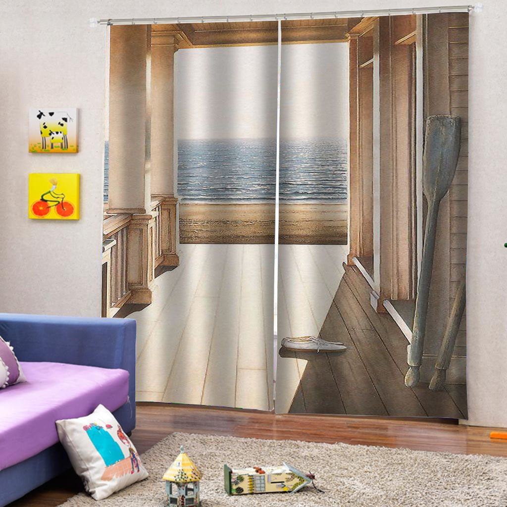 balcony curtain Window Drapes Luxury 3D Curtains For Living room Hotel Home Cortinas