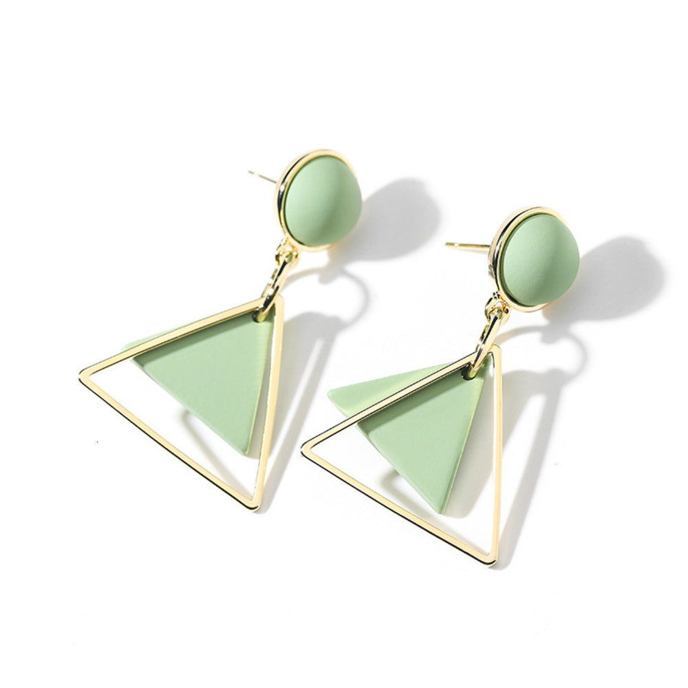 Hong Kong Style 925 silver needle candy geometric fashion women&#039;s summer 2020 new simple ear clip elegant earrings