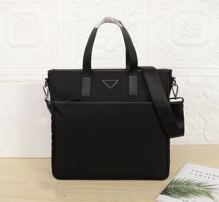 Men&#039;s black waterproof nylon designer briefcase laptop bag large capacity classic fashion office handbag