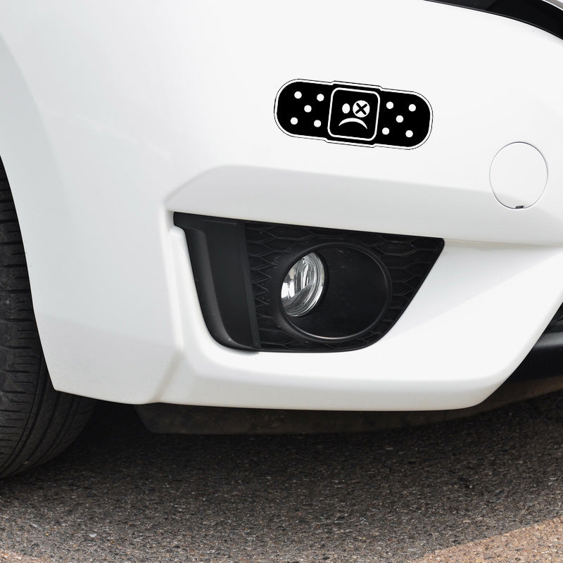 14*5.5CM Fun BAND AID JDM Decal Car Sticker Black Vinyl Accessories