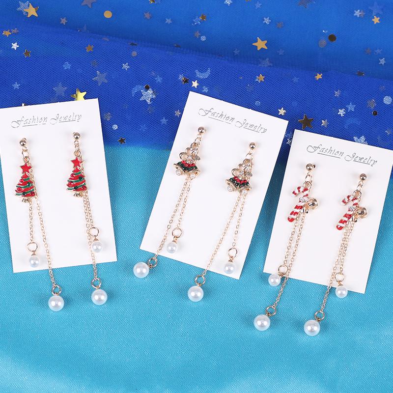 Christma Earring For Women Girl Christmas Tree Candy Bell Cute Fashion Ball Pendant Earrings Jewelry Gifts 2021 Drop Stud