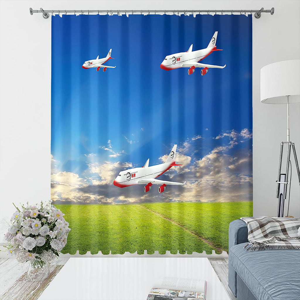 Beautiful Photo Fashion Customized blue fly curtain 3D Window Curtains For Living Room Bedroom