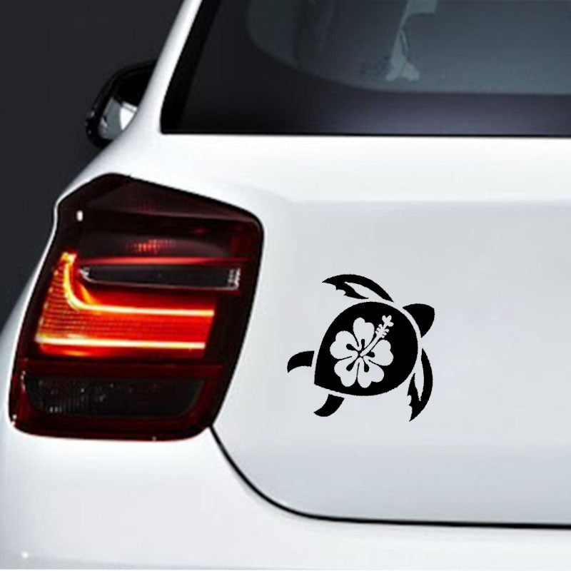 17CM*14.5CM Personality Marine Organism The King Of Flowers Vivid Vinyl Decal Car Sticker Black