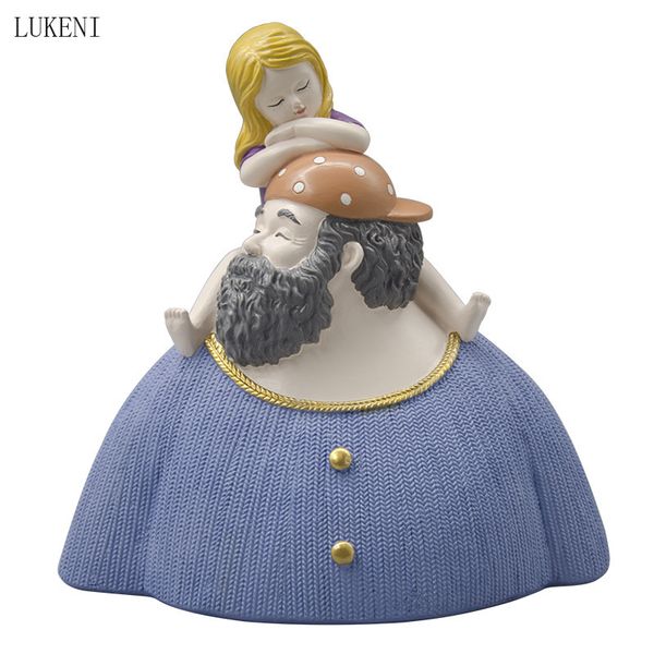 Nordic Creative Home Furnishing Crafts Father Cute Gift Resin Room Bedroom Decoration 210414
