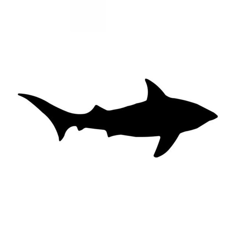 Sticker Shark Fish Car Cover Scratch Decorative Decal Window Sticker Creative Waterproof Sunscreen Black-white,14cm*6cm