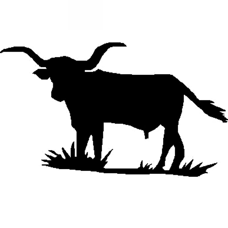 Bull Standing Animal Sticker High Quality Car Window Decoration Personality Waterproof Decal Black-white, 20cm*12cm