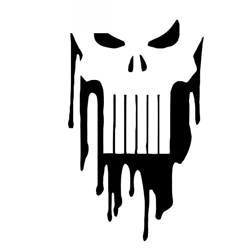 Funny Blood and Skull Stickers High Quality Car Window Decoration Personality Waterproof Decals Black-white, 16cm*10cm