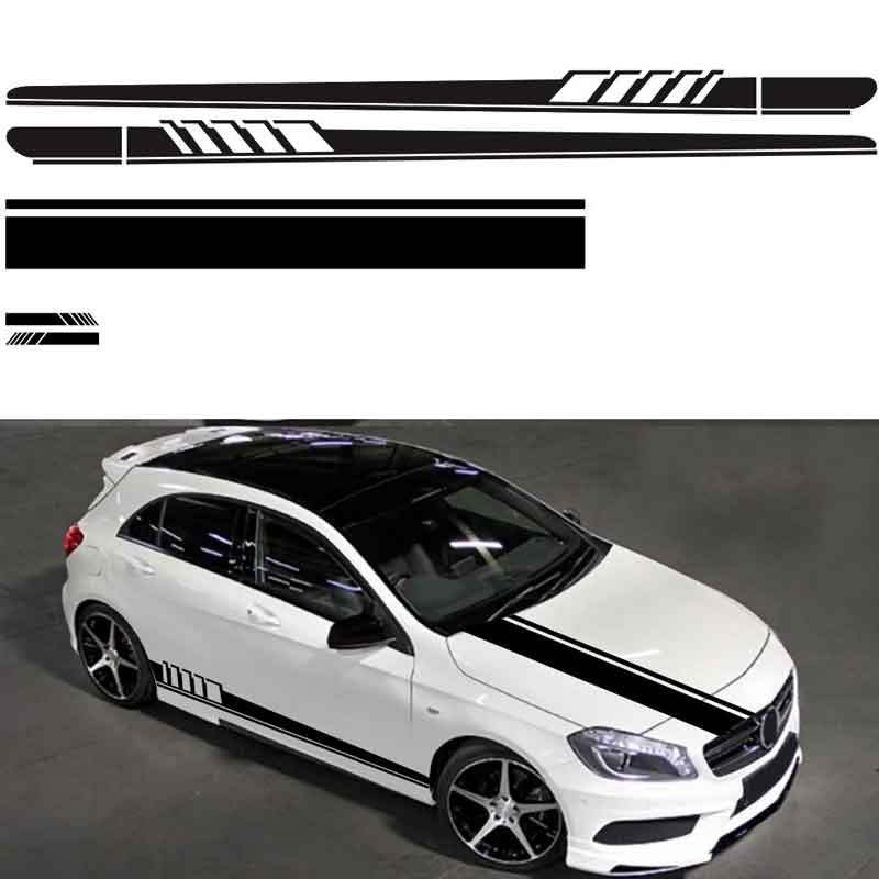 Universal Car Styling Auto DIY Car Stickers Full Auto Body Decals Vinyl Side Long Stripe Waterproof Self Adhesive Stickers