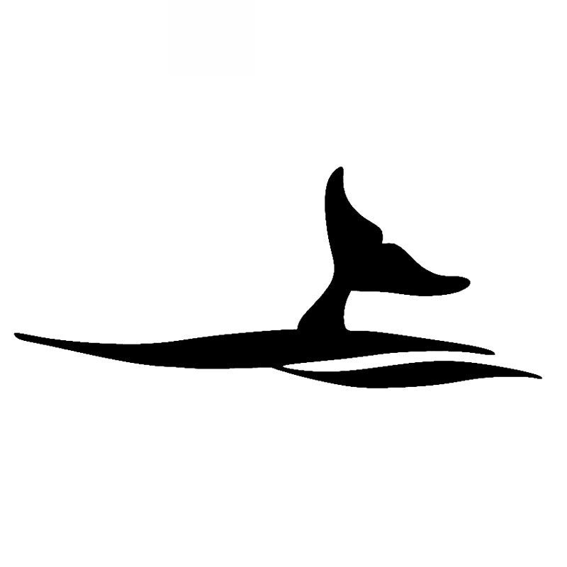 Car Stickers Personality Fashion Whale Tail Creative Car Decoration Accessories Decals Waterproof Sunscreen Black-white,17cm*7cm