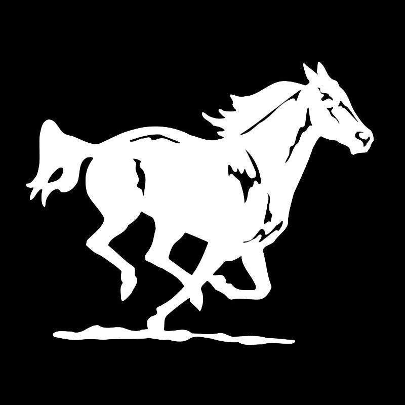 16.5*13.5CM Running Wild Horse Mustang Car Styling Fansy Vinyl Car Sticker And Decal Black