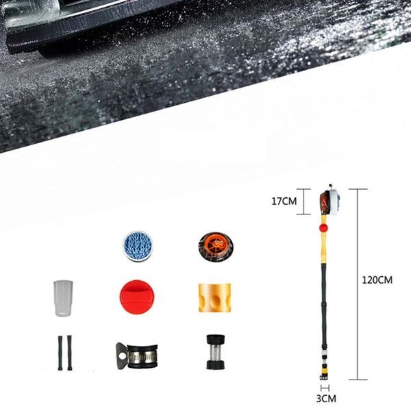 Rotating Car Wash Brush with Soap Reservoir Spray Water Window Cleaner Home Cleaning Tool NJ88 210329