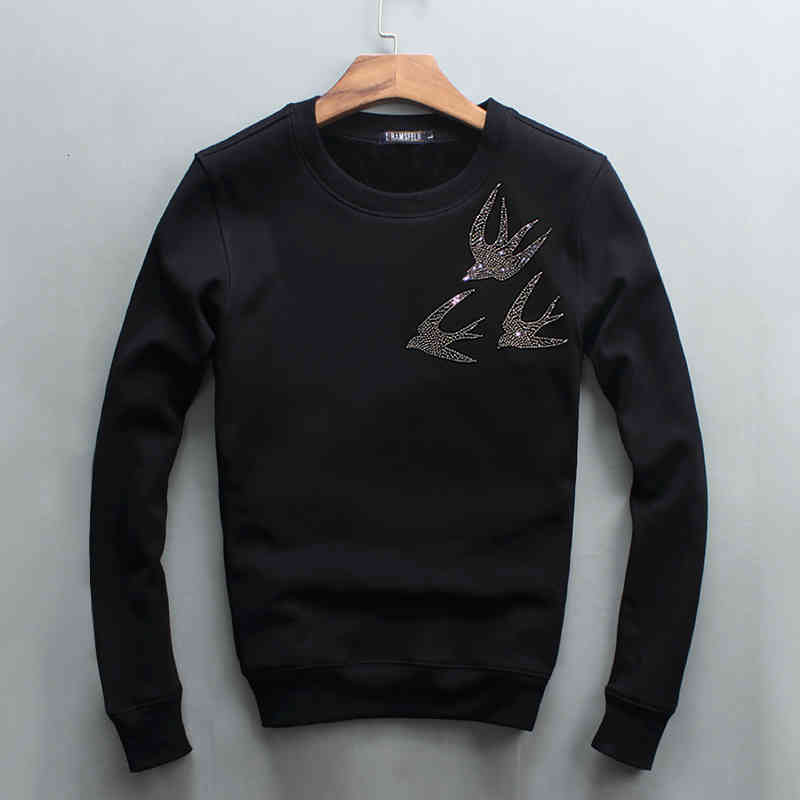 Men&#039;s Hoodies & Sweatshirts of hoodie fall the fashion brand round neck sweatershirt male devil youth outerwear 4OP1