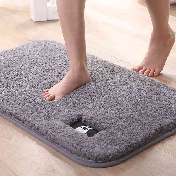 High-hair bathroom toilet door absorbent floor mat carpet bedroom non-slip foot pad bath rug bathroom mat bath rug bathroom 210401