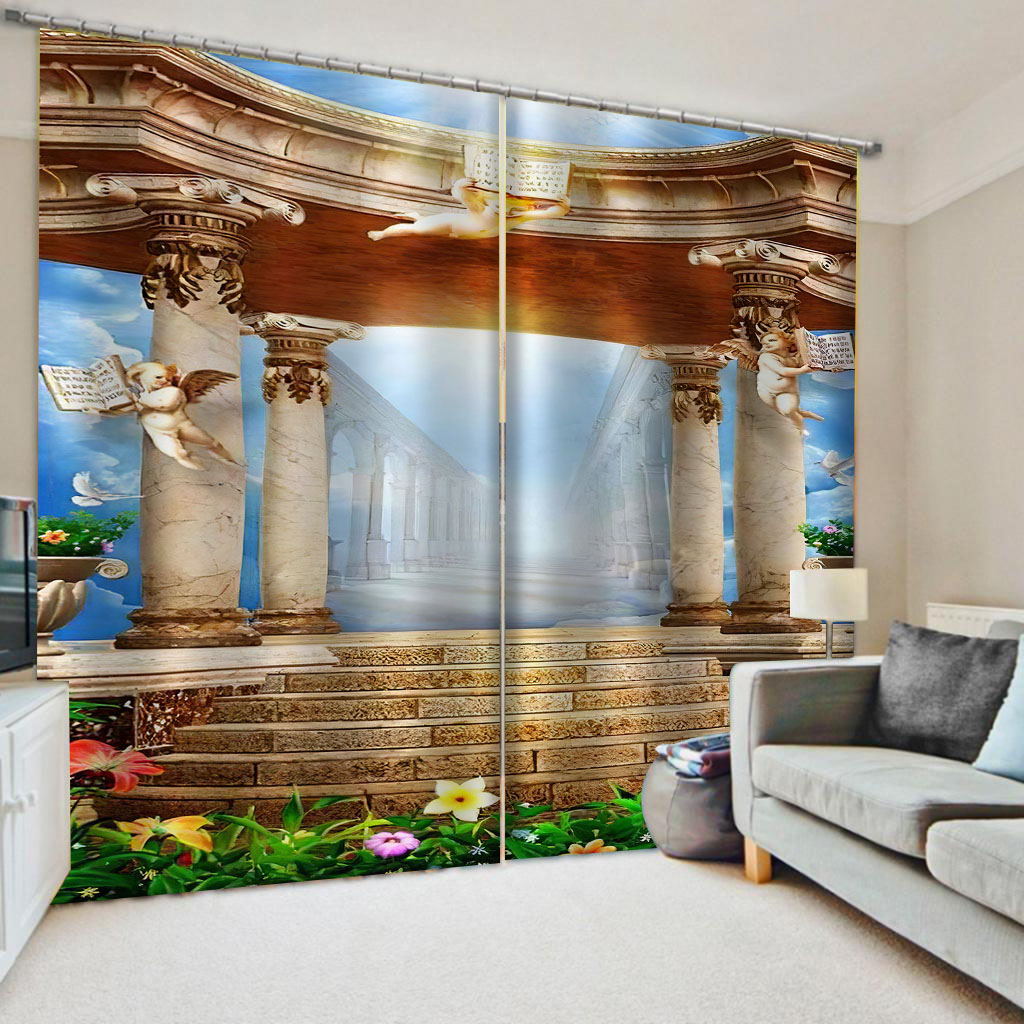 Custom 3D Window Blackout Curtain Photo Living Room Bedroom European Style Curtains Drapes Printing