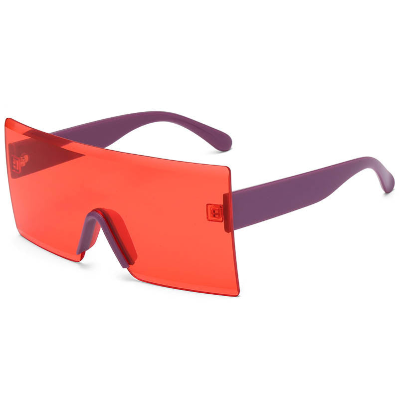 Big frameless retro Square Sunglasses rend Women Men Colorful Sun Glasses Googles Eyewears HZA102