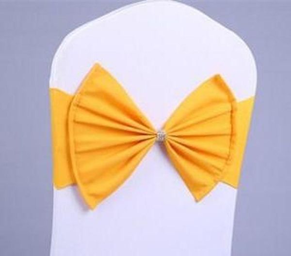 Textiles Home Garden Drop Delivery 2021 Fashion Elastic Organza Chair Covers Sashes Band Wedding Bow Tie Backs Props Bowknot Spandex Chairs
