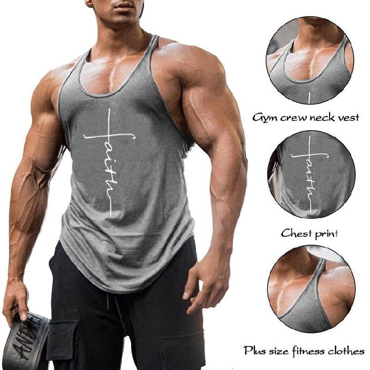 t shirts Fitness Sleeveless Vest Shirts Plus Size Running Tank Top t Shirt for Men Bodybuilding Tanks Tops Summer Gym Clothing