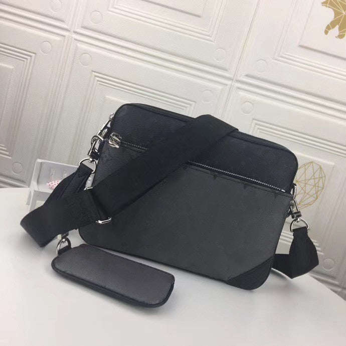 Triple Mens Pochette Trio 3pcs Messenger Bag Multi Shoulder Crossbody Bags Genuine Leather Clutch Totes Women Designer Handbags + Coin Purse wallet