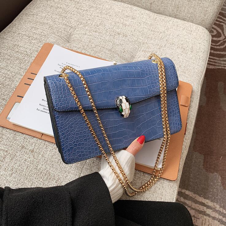 wholesale women leather chain bag retro embossed leathers messenger bags street trend Alligator handbag elegant Joker Candy-colored summer fashion h