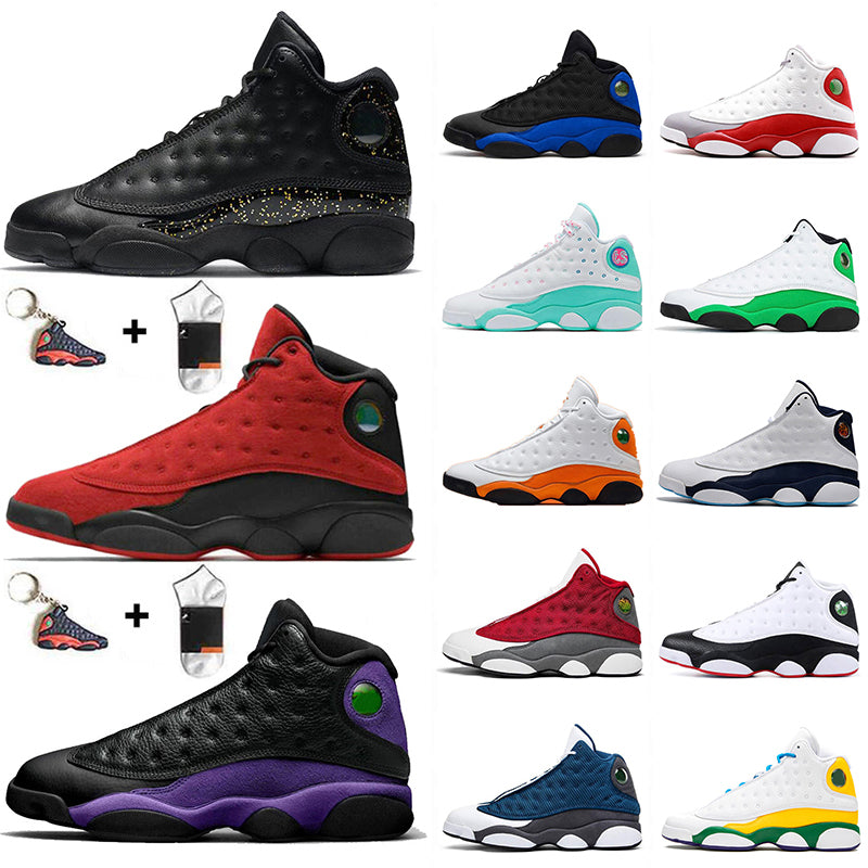 2021 Classic Jumpman 13 Reverse Bred 13s Mens Basketball Shoes Retro Court Purple Chicago Hyper Royal Flint Lucky Green Starfish Gold Glitter Sneake