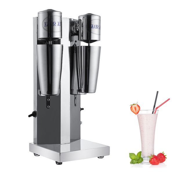 Commercial Double Head Milkshake Machine Electric Blender Milk Foam Shaker Stainless Steel Bubble Milkshake Maker 220V-110V