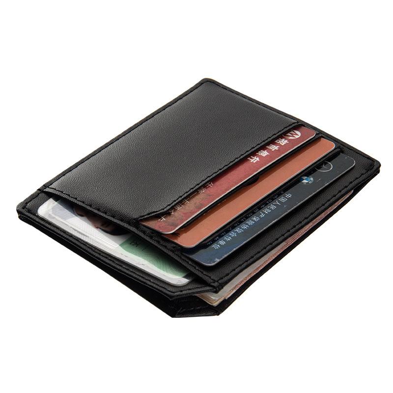 Wallets Slim Thin Business Card Holder Case Pu Leather Purse Wallet Fashion Vintage Men Mini Id Holders