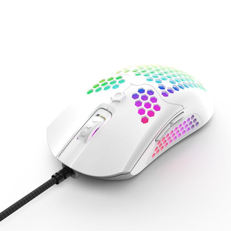 Mice Gaming Mouse M5 Hollow-out Honeycomb Shell Colorful RGB Backlit Light Wired E5BA