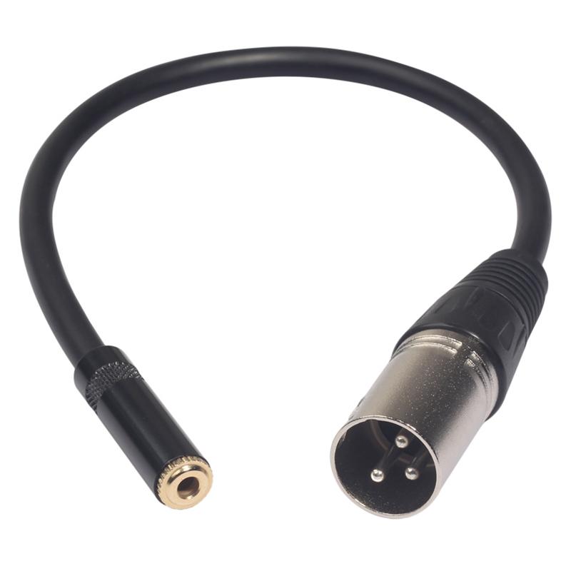 Audio Cables & Connectors 0.3M Wire 3 Pin Xlr Male To 3.5Mm Female Connector Stereo Microphone Adapter