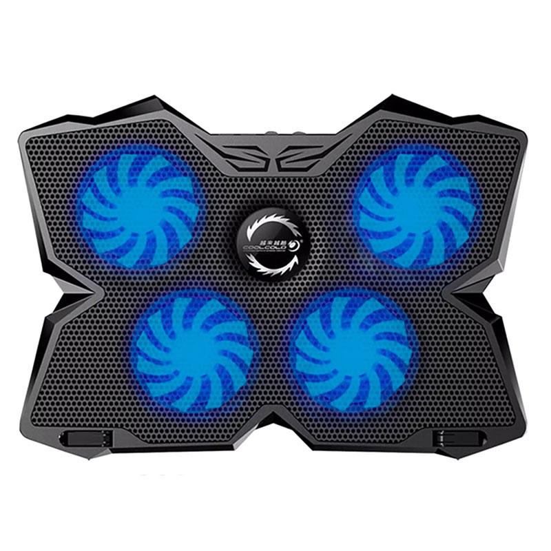 Laptop Cooling Pads TISHRIC Bingmo 2 Notebook Cooler Dual USB Power Supply Stand With 4pcs Fan Pad Radiator