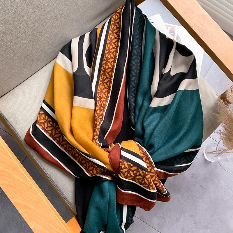 Scarves 180*90cm Spring Autumn Cotton Scarf Women Temperament Thin Sunscreen Shawl Long Wholesale