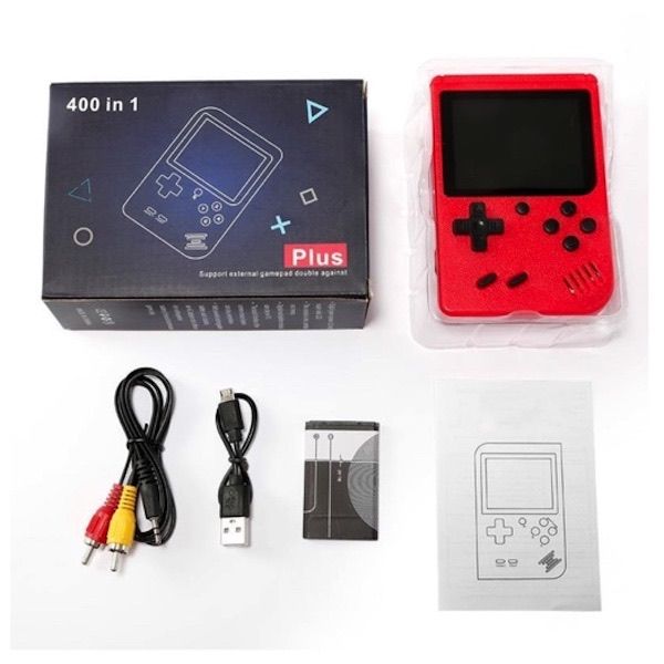 2021 Hot sell 400-in-1 Handheld Video Mini Game Console Retro 8-bit Design with Color LCD and 400 Classic Games -Supports Two Players