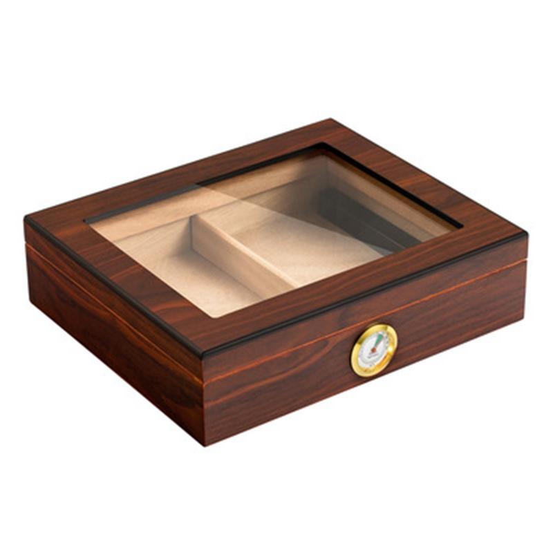 Humidifiers Cedar Wood Travel Humidor Box Portable Case With Humidifier Hygrometer Sigaren