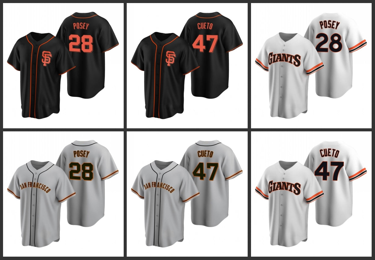 San&#13;Francisco&#13;Giants&#13;Men Buster Posey Johnny Cueto Women Youth Jersey