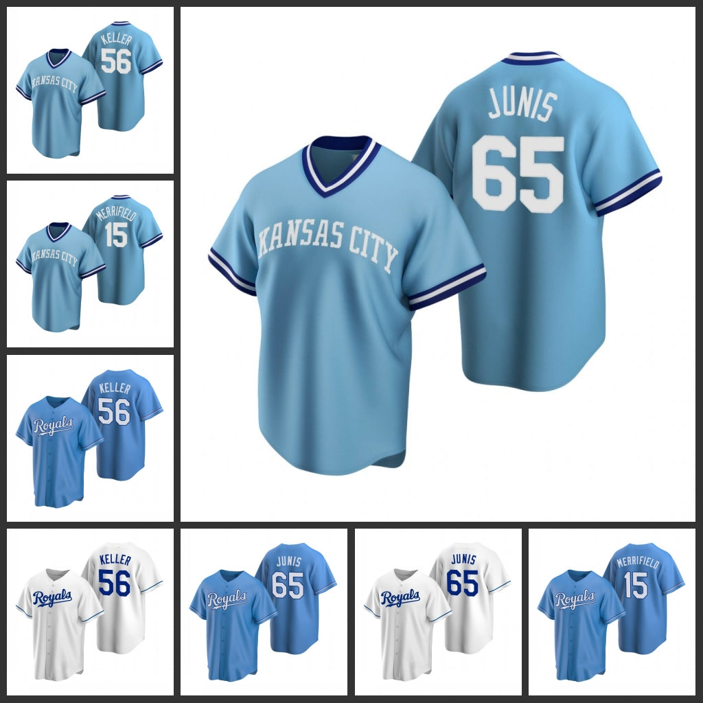 Kansas&#13;City&#13;Royals&#13;Men Whit Merrifield Brad Keller Jakob Junis Women Youth Jersey