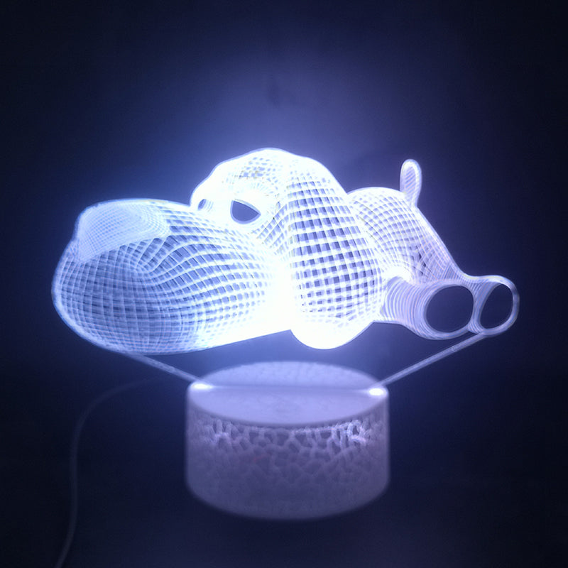 Dog Night Light LED 3D Nightlight USB Powered Desk Lamp Smart Phone 16 Color Remote Control for Home Hotel Party Decor Gfit