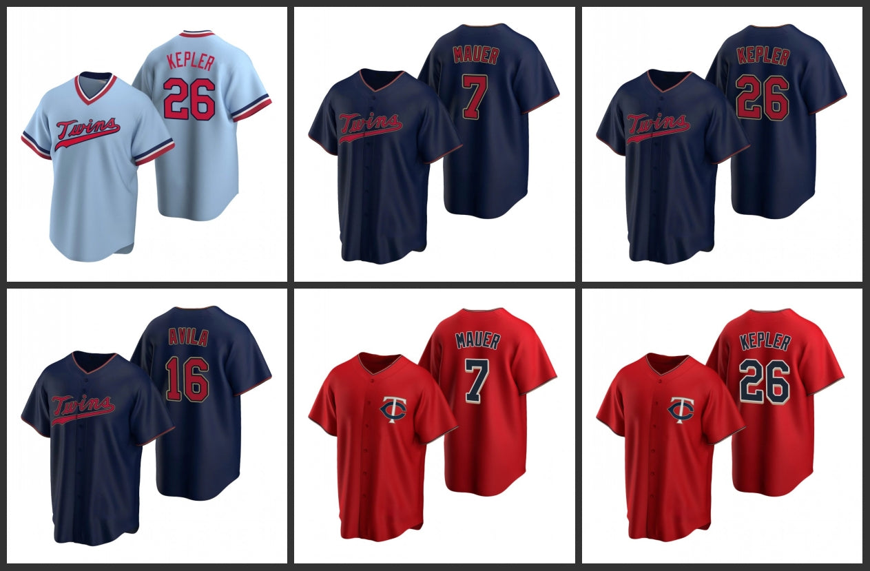 Minnesota&#13;Twins&#13;Men Max Kepler Alex Avila Joe Mauer Women Youth Jersey