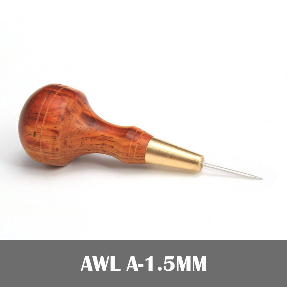 Nail cone drill knife cutting leather cutting good wooden handle professional leather craft sewing tools