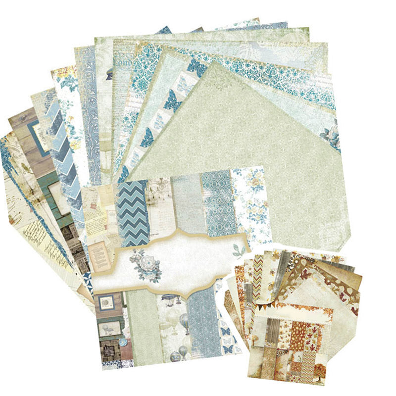 Scrapbooking Paper Single-side Printed Craft Gift Wrapping Papers Nostalgia Background Pad Handmade DIY Decorative