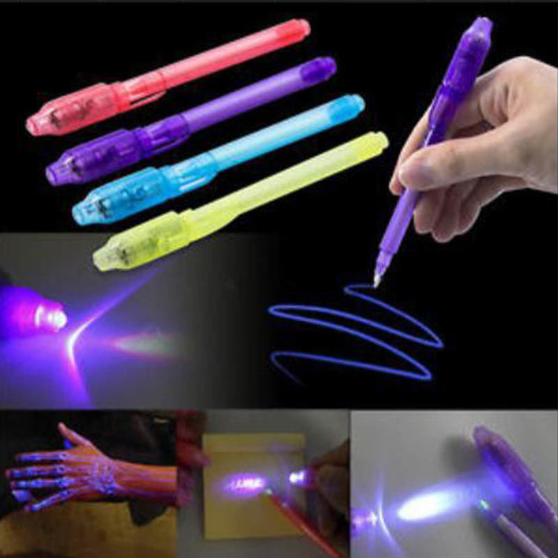 Multifunction Invisible Ink Pen Funny Marker Magic UV Light Highlighter Kids Students Gift Novelty Item School Supply