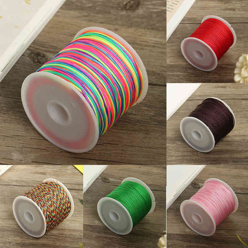 1Roll Tassels Bracelet Braided Nylon Cord Thread for Household for Chinese Knot Beading String Multi Purpose