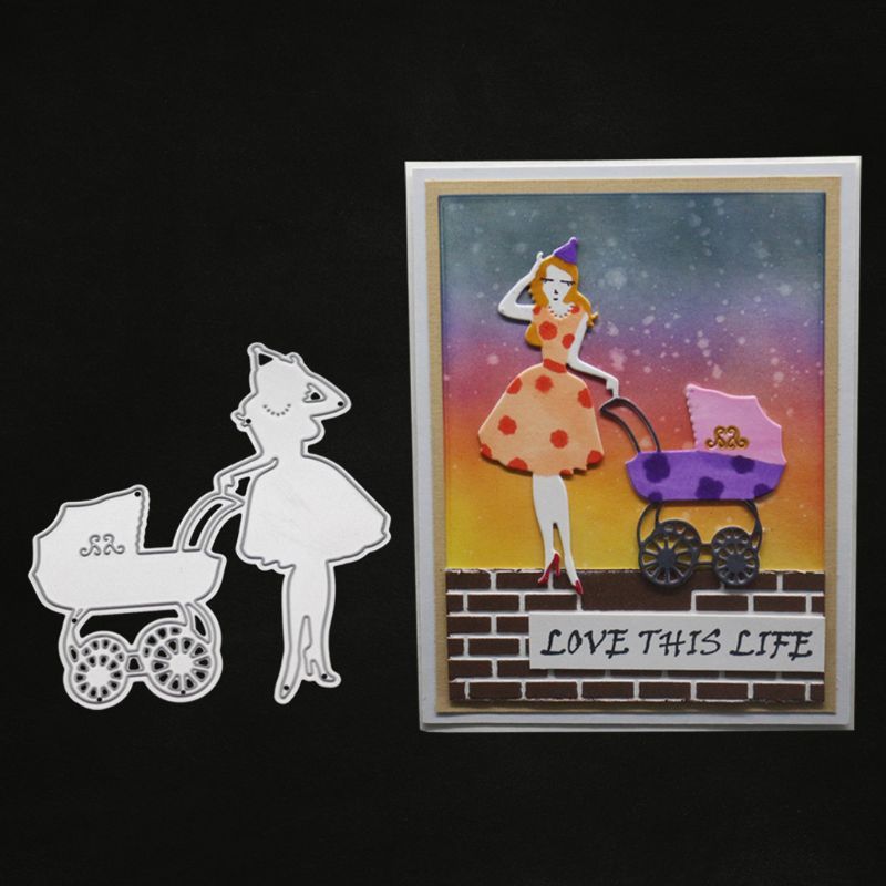 Mom Trailer Metal Stamping Stencil Scrapbooking Diy Album Stamp Paper Card