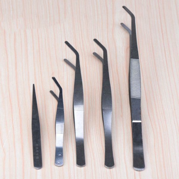 Garden Tools Straight Bend Stainless Steel Tweezers Moss Micro Landscape Ornaments Special Gardening Tool RH5242