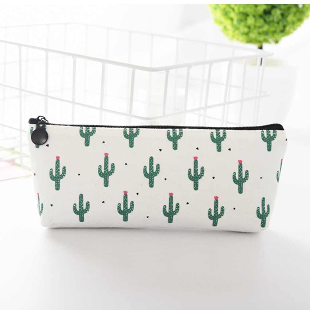 Fresh and Beautiful Cactus Great Capacity Etui Student Rits Etui School Office Supply Poison Paper