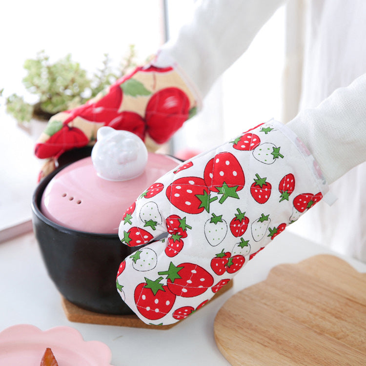 Microwave Oven Mitts Kitchen Non-slip Heat Resistant Anti-slip Baking Gloves Baking Gloves