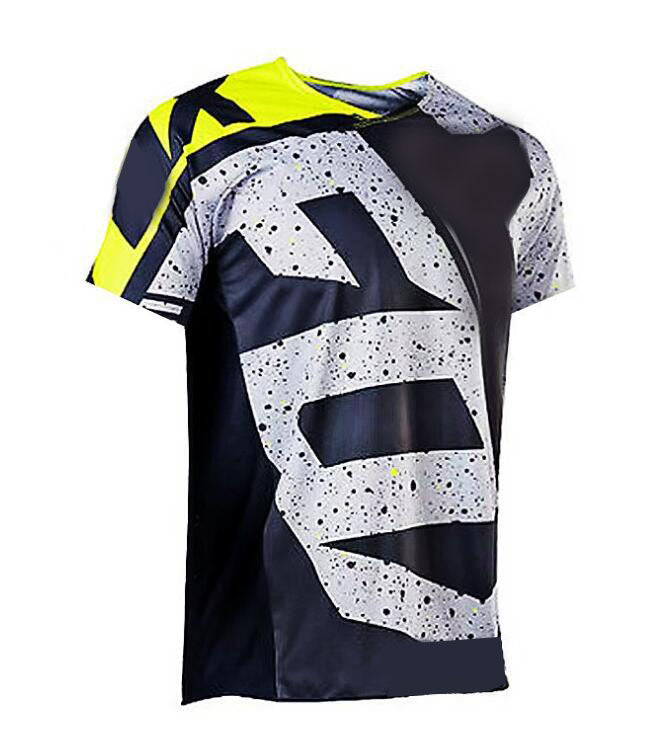Motorcycle breathable short sleeves, mountain bike riding T-shirt, polyester quick-drying, the same style is customized