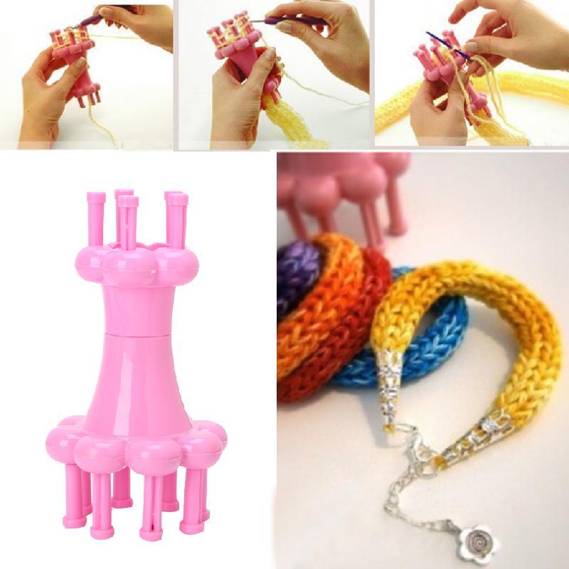 Sewing Tool Plastic Topping Knitting Brakes Spool Loom Needle Hook Shawls Making Craft Machine Sewing Accessories